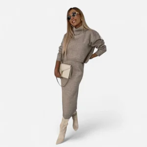 Solange - Robe élégante avec pull assorti pour un look chic