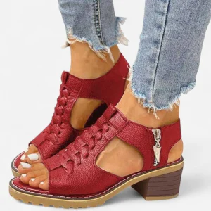 Gwenora - Sandales orthopédiques à talon bloc confortables pour femmes