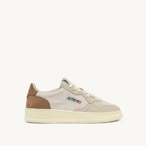 TS01 Baskets Medalist Low Tricolore Suède Sand Cigar