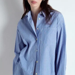 Chemise Femme Zatybay Rayures Aqua