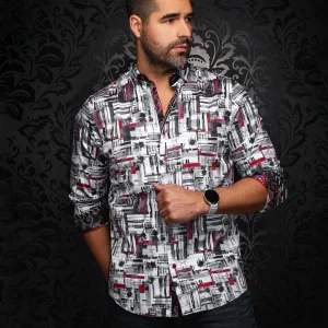 Chemise à motif abstrait 'Brooklyn'