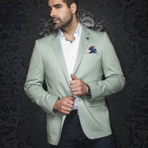 Veston 'Glover' à micro texturé vert