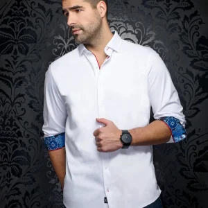 Chemise à imprimé subtil 'Rosmarino'