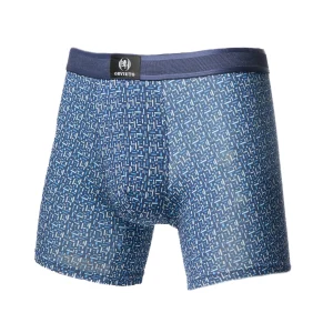 Sous-vêtement boxer en bambou marine imprimé