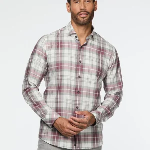 Chemise à carreaux roses