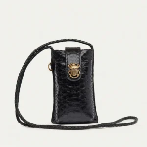 Etui Téléphone Python Double Marcus Noir