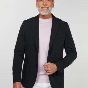 Veston noir à effet nylon