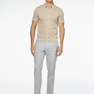 Pantalon bleu clair à carreaux