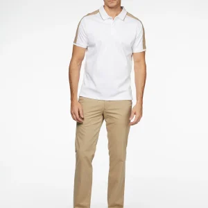 Chino beige à détails contrastants