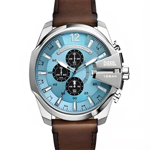 Montre chronographe à cadran bleu