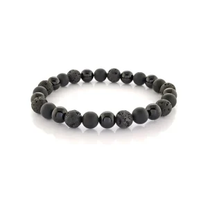 Bracelet 8mm en pierre précieuse onyx