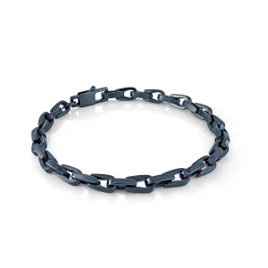 Bracelet en acier bleu