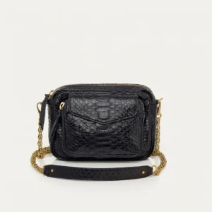 Sac Python Charly Noir Chaine Or
