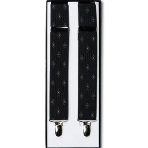 Bretelle croisée noir à diamants