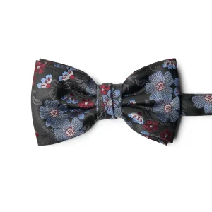 Noeud papillon à fleurs bleues