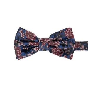 Noeud papillon à fleurs roses