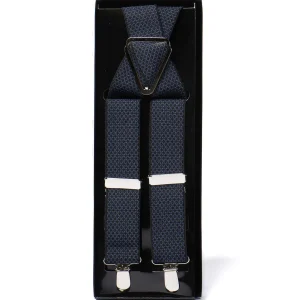 Bretelle croisée marine à motif diamant