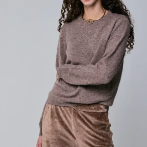 Pull Beige Col Rond Manches Longues en Laine / Fox / Polyamide