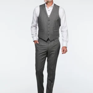 Veste en laine brossée charbon