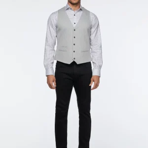 Veste en sergé gris