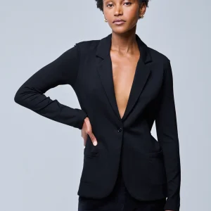 Veste Noire Diane 1 bouton en Viscose / Élasthanne