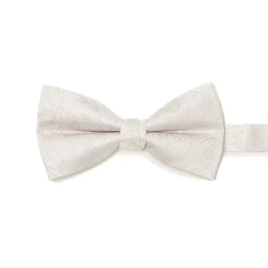 Noeud papillon beige à fleurs tonales