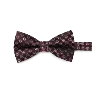 Noeud papillon à cercles bourgognes