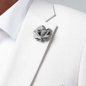 Broche à fleur argent