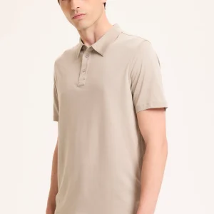 Polo  Beige Col Polo Manches Courtes en Lyocell / Tencel / Coton organique