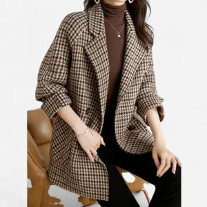 Veste Oversize à Carreaux - Chic Vintage & Ajustement Parfait