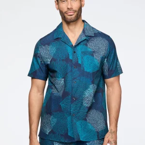 Chemise à imprimé corail