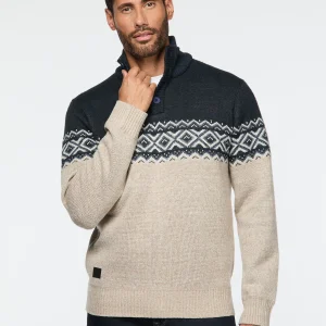 Chandail col montant à boutons