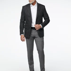 Veston noir à effet lin