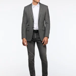 Veston à chevrons gris