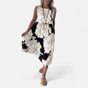 Aveline - Robe Élégante à Motif Floral pour un Style Unique