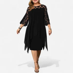 Cora - Robe Midi Chic Grande Taille pour Élégance et Confort