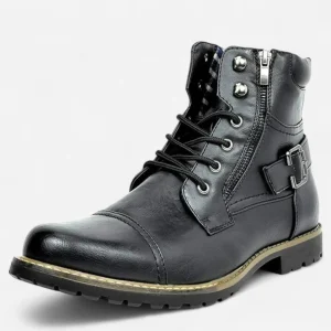 Damon - Bottines en cuir à lacets élégantes et confortables