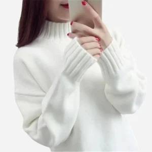 Scarlet - Pull tricoté décontracté en cachemire chic