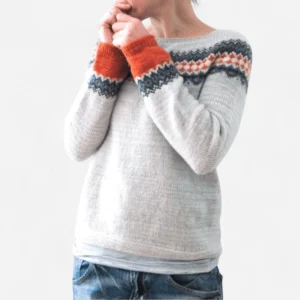 Carina - Pull vintage en laine ultra-douce avec col rond