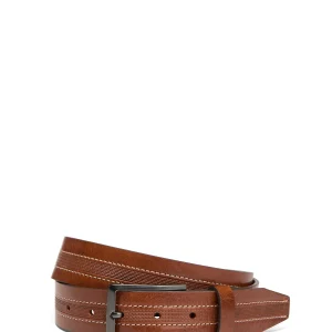 Ceinture cognac à détails texturés