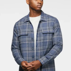 Surchemise à carreaux bleus