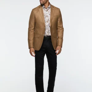 Veston cognac texturé