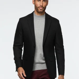 Veston noir texturé