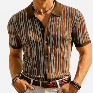 Damian Cruz - Polo en Tricot Élégante pour Homme, Confort et Style