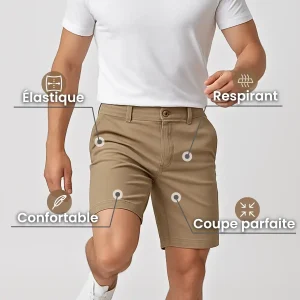 Short en coton extensible MorphoFit™