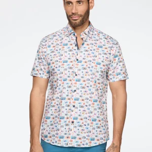 Chemise en popeline à motif de caméras