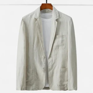 Hollis Blazer en Coton Vintage-Wash - Élégance et Confort