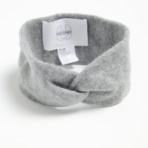 Bandeau femme en cachemire 4 fils gris clair - UNI 5