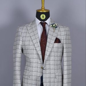 Blazer Blanc Motif