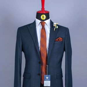 Blazer Bleu Mineral Motif